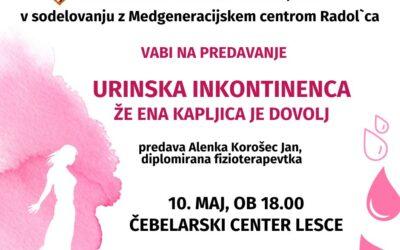 URINSKA INKONTINENCA, ŽE ENA KAPLJICA JE DOVOLJ